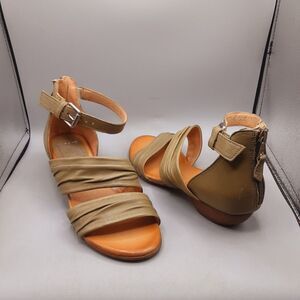 Miz Mooz Cassie Sandals Women's 7.5-8W EU38W Green Sage Leather